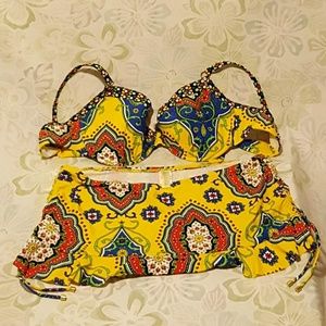 Yellow Swim Skirt Bikini